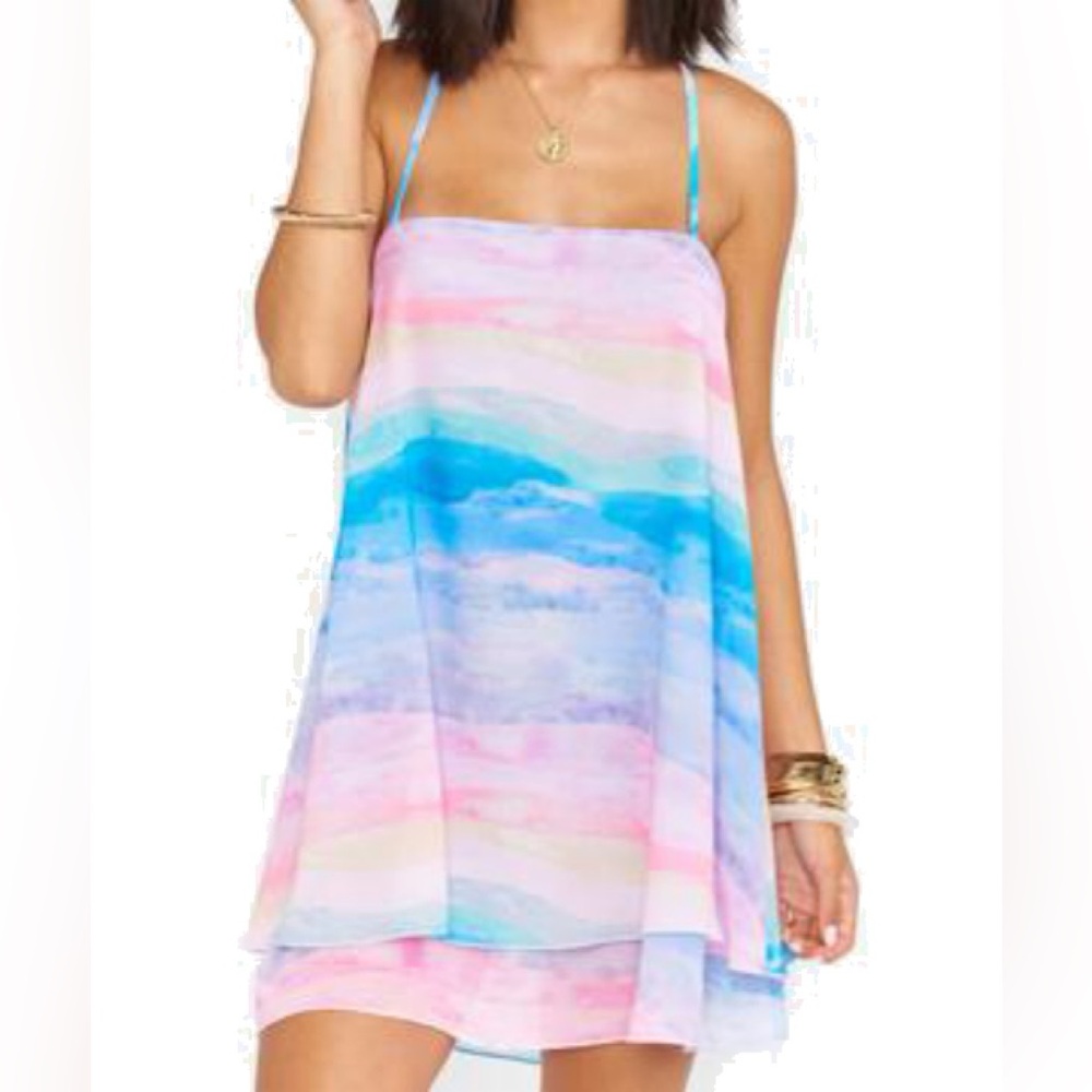 Show Me Your Mumu Christy Mini Dress in Mumaid Waves XS